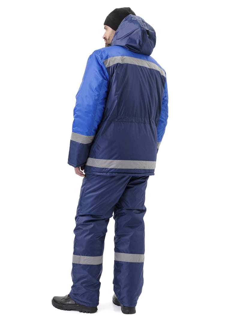 Костюм зимний "СКАНДИН-СОП" куртка/полукомбинезон цвет: темно-синий/василек