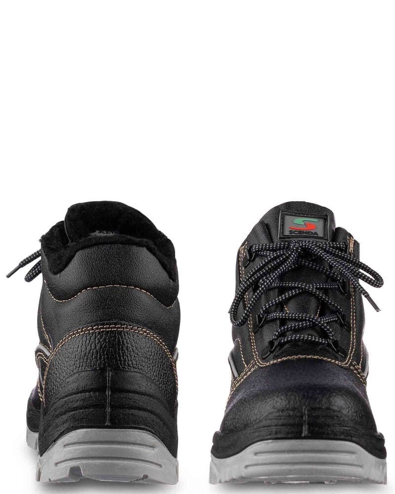 Ботинки кожаные утепленные БЕРГЕН ПУ/ТПУ, металлический подносок