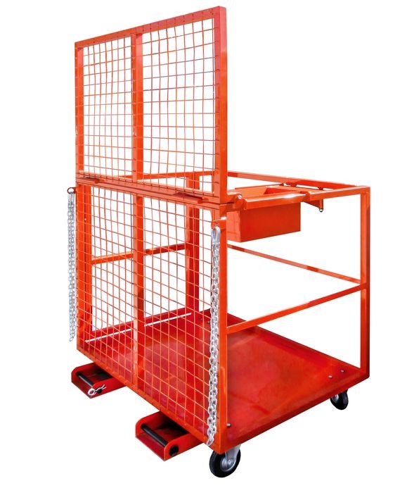 Монтажная платформа универсальная для вилочных погрузчиков 800х1000х1800 мм