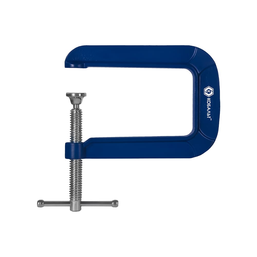 Струбцина КОБАЛЬТ G-образная ГЛУБОКАЯ, 125мм, глубина зажима 135мм, усилие 90кгс