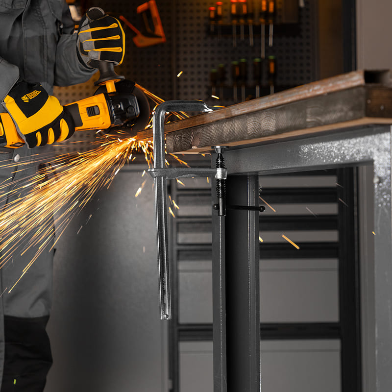 Струбцина F-образная DENZEL 100 х 300мм, кованая