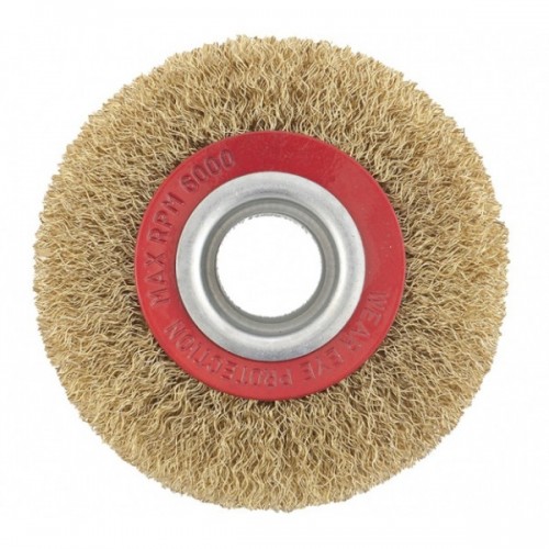 Кордщетка для точил MATRIX 125мм мягкая, латунированная, посадка 20мм