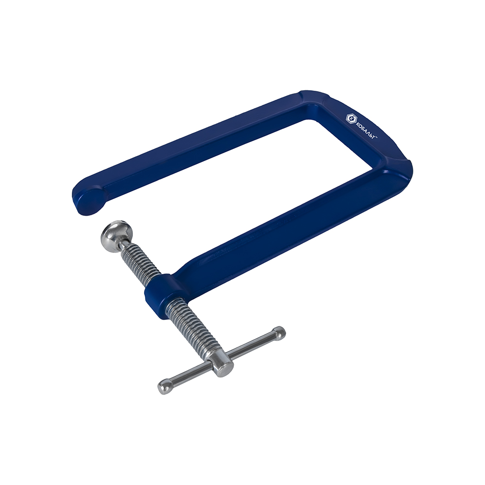 Струбцина КОБАЛЬТ G-образная ГЛУБОКАЯ, 200мм, глубина зажима 205мм, усилие 90кгс