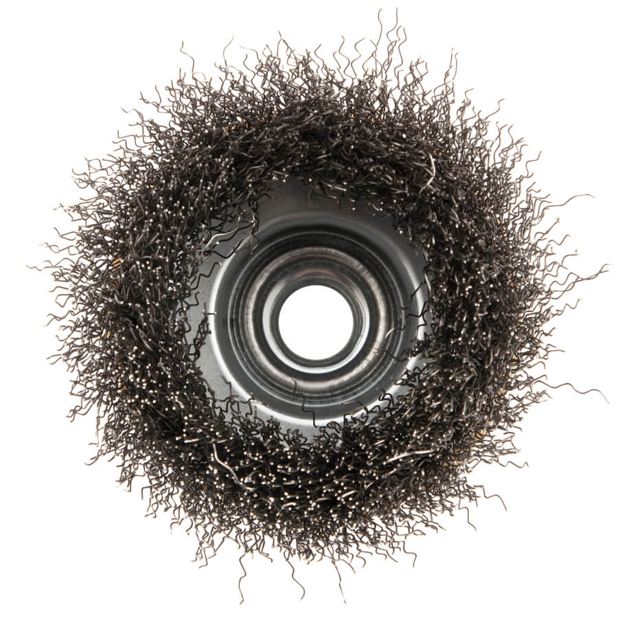 Кордщетка для УШМ DENZEL чашеобразная витая мягкая нержавеющая 75мм х М14 (пров.0,3мм)