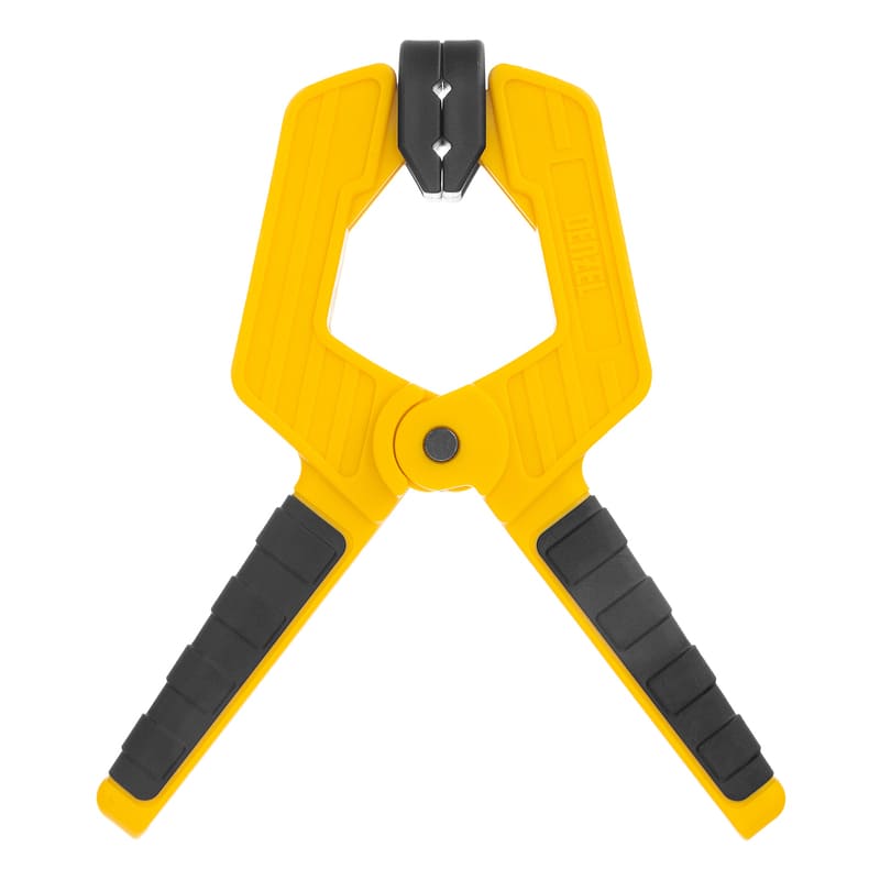 Струбцина DENZEL клещеобразная, усиленная, 65 х 50мм, двухкомпонентные рукоятки