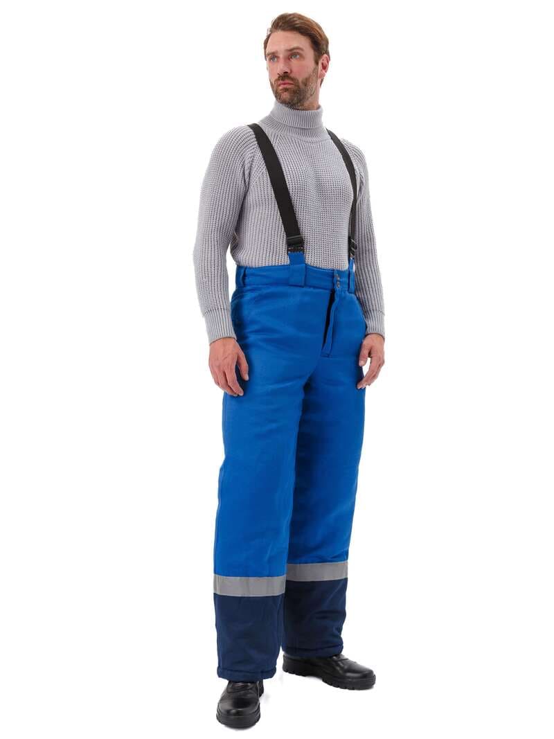 Костюм мужской "Зимник" зимний васильковый с темно-синим