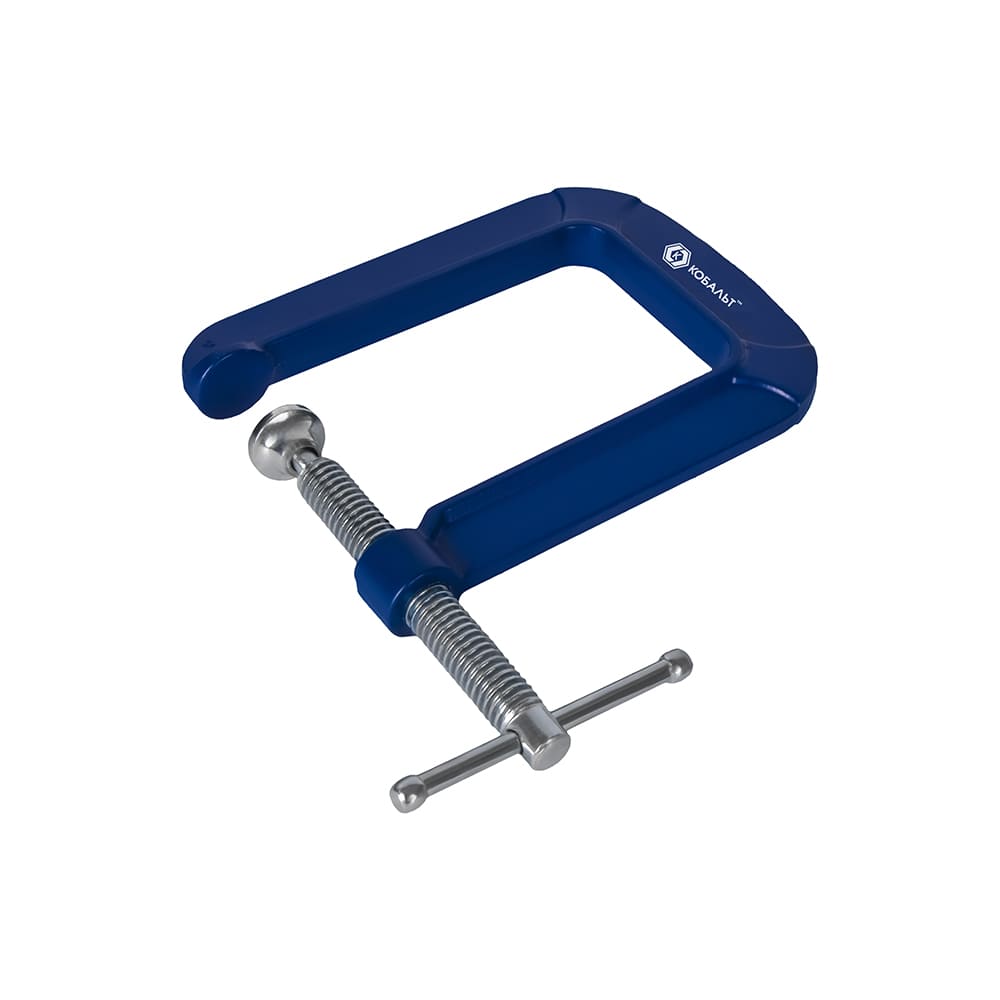 Струбцина КОБАЛЬТ G-образная ГЛУБОКАЯ, 125мм, глубина зажима 135мм, усилие 90кгс