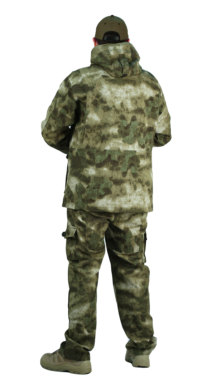 Костюм "СУМРАК" куртка/брюки, цвет: камуфляж "Атака зелёная", ткань: Рип-Стоп