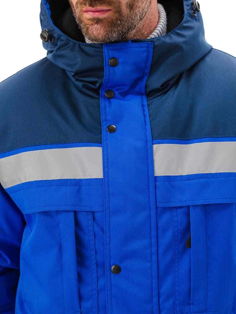 Костюм мужской "Зимник" зимний васильковый с темно-синим