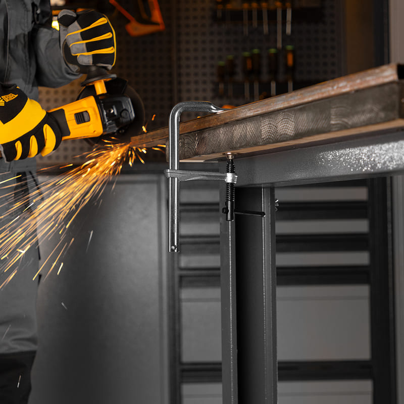 Струбцина F-образная DENZEL 80 х 150мм, кованая