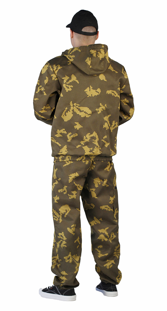 Костюм "ТУРИСТ 1" куртка/брюки цвет: камуфляж "Граница хаки", ткань: Грета