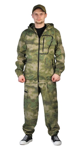Костюм "ТУРИСТ 1" куртка/брюки цвет: камуфляж "Атака", ткань: СОРОЧЕЧНАЯ