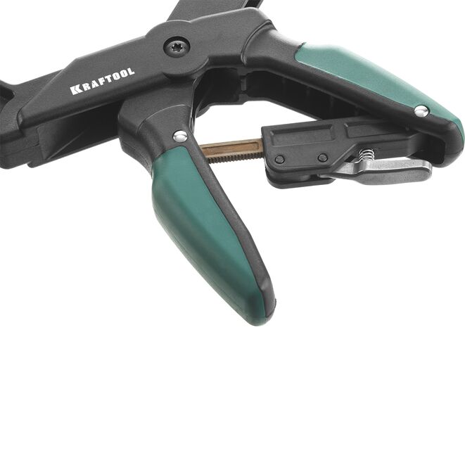 Струбцина KRAFTOOL RC-10 зажимная, 100 х 80мм, храповой механизм жесткой фиксации. усилие сжатия 40кгс