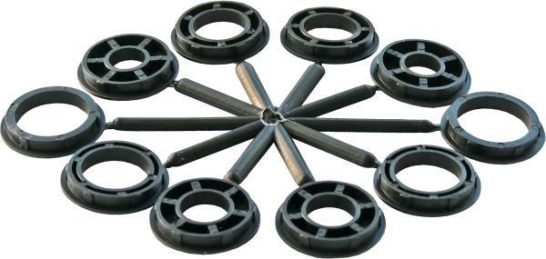 Кордщетка для точил ПРАКТИКА 150мм мягкая, переходники 1/2", 5/8", 3/4", 7/8", 1"