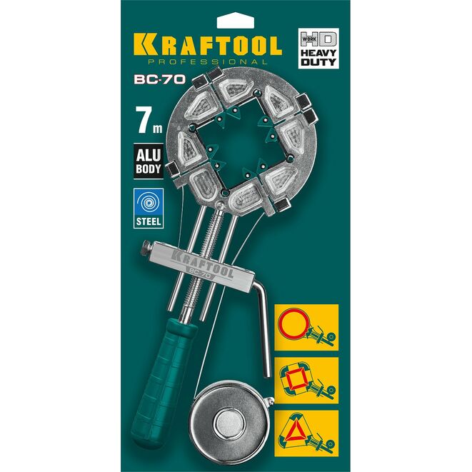 Струбцина ременная KRAFTOOL BC-70, 7м, стальная лента