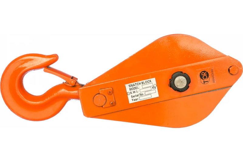 Блок монтажный однорольный с  крюком TOR HQG(L) K1-5,0 т с откидной щекой (S)