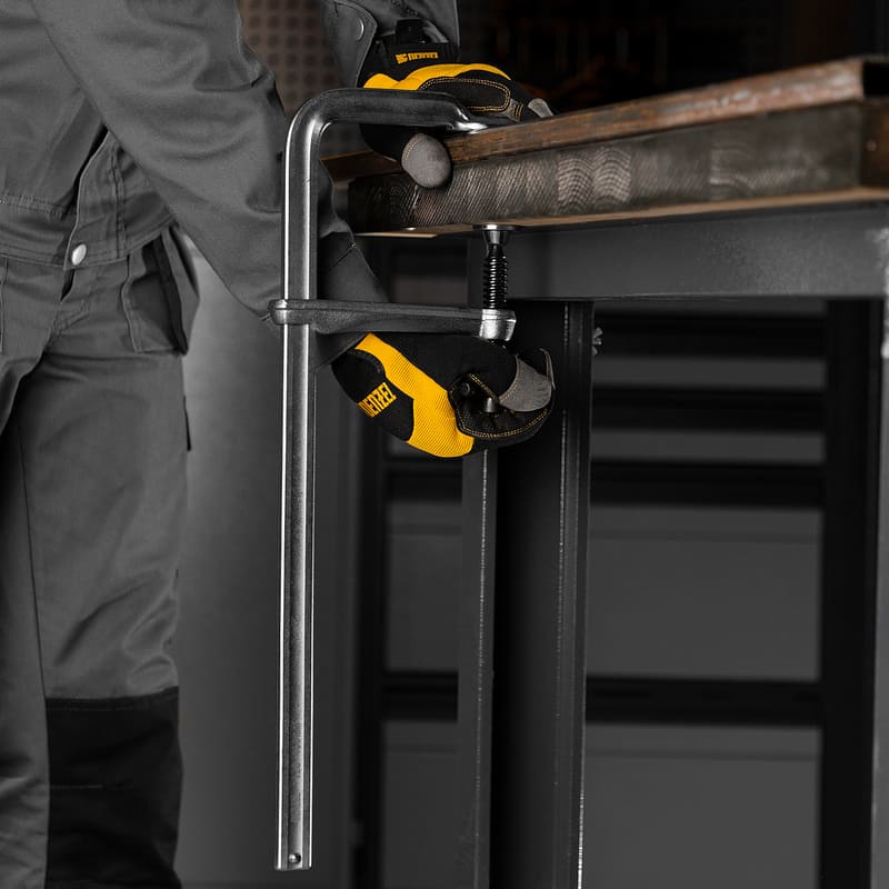 Струбцина F-образная DENZEL 80 х 400мм, кованая