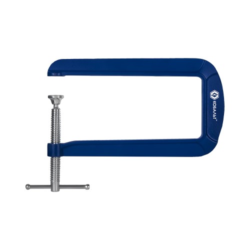 Струбцина КОБАЛЬТ G-образная ГЛУБОКАЯ, 200мм, глубина зажима 205мм, усилие 90кгс