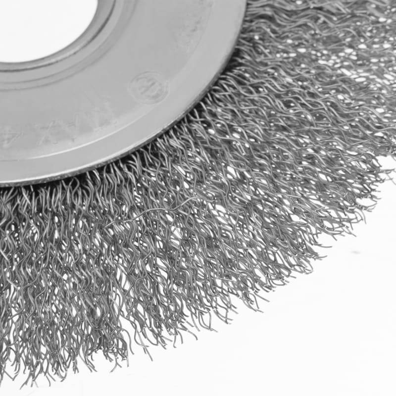 Кордщетка для УШМ DENZEL прямая радиальная витая нержавеющая мягкая 125мм х 22мм (пров.0,3мм)