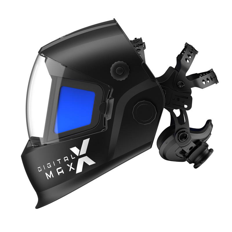 Маска сварщика START DIGITAL X MAX (хамелеон, чёрная, 1/1/1/1, синергетическое управление, панорамный обзор) 