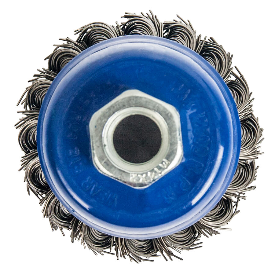 Кордщетка для УШМ ПРАКТИКА чашеобразная витая 75мм х М14 (пров.0,5мм)