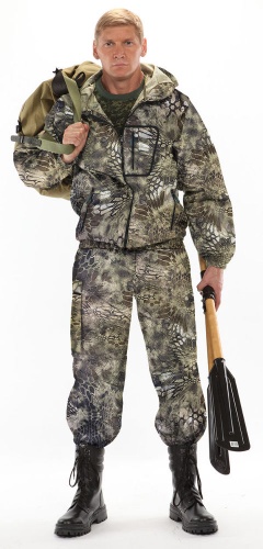 Костюм "ТУРИСТ 1" куртка/брюки цвет: камуфляж "Питон зеленый", ткань: Грета