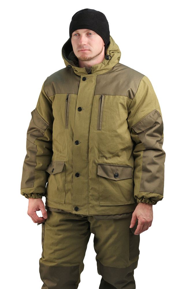 Костюм мужской "Горка 3" зима, ткань палатка/оксфорд, цвет хаки, синтепон+флис 