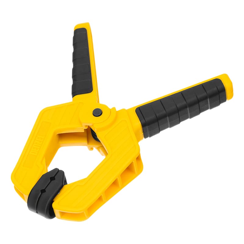 Струбцина DENZEL клещеобразная, усиленная, 65 х 50мм, двухкомпонентные рукоятки