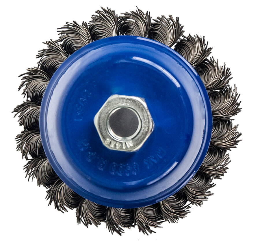 Кордщетка для УШМ ПРАКТИКА чашеобразная витая 100мм х М14 (пров.0,5мм)