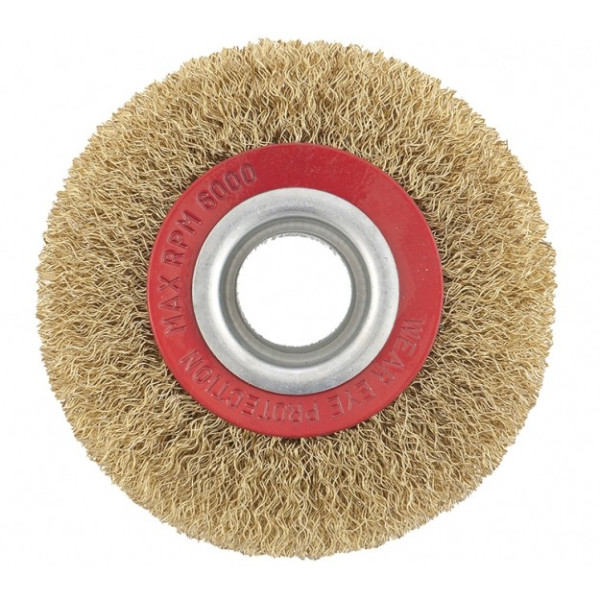Кордщетка для точил MATRIX 125мм мягкая, латунированная, посадка 20мм