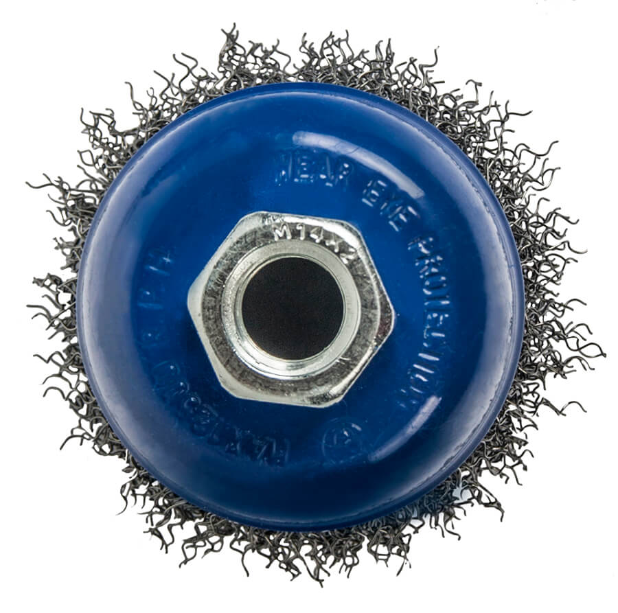 Кордщетка для УШМ ПРАКТИКА чашеобразная витая мягкая 65мм х М14 (пров.0,2мм)