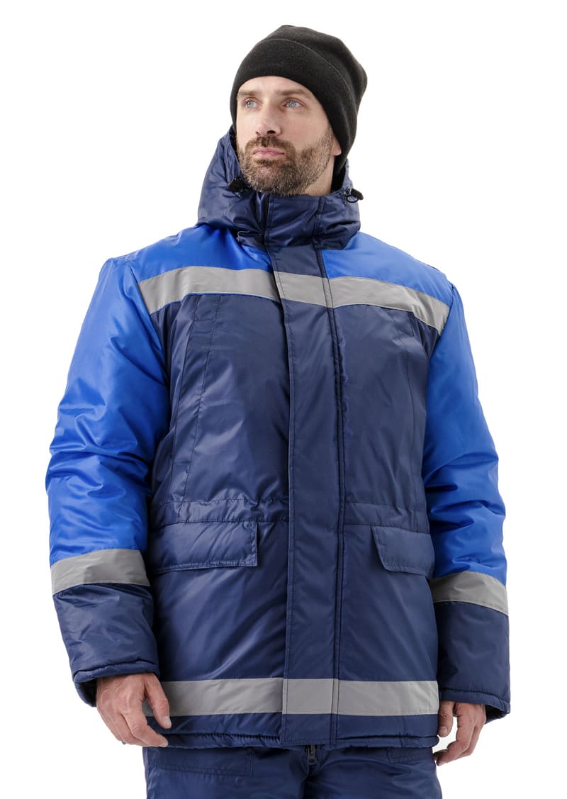 Костюм зимний "СКАНДИН-СОП" куртка/полукомбинезон цвет: темно-синий/василек