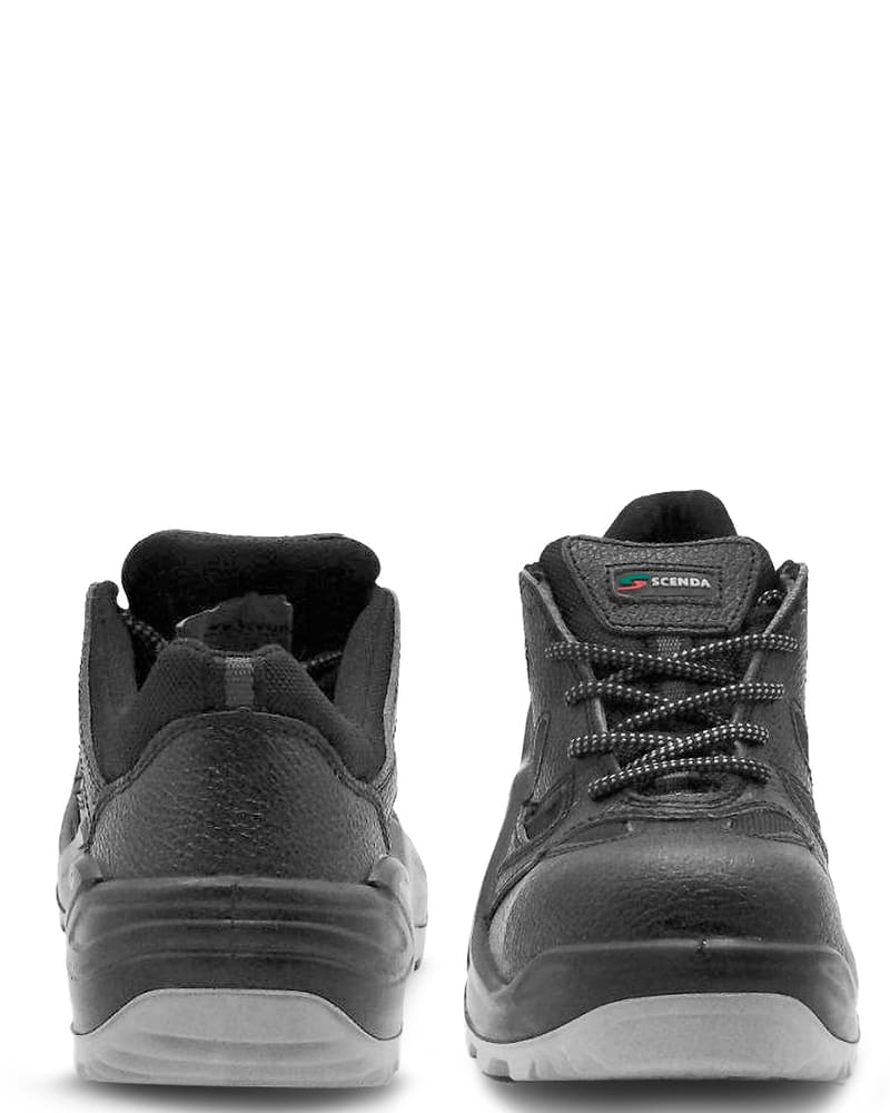 Полуботинки "ТЕХНИК", металлический подносок, натуральная кожа/текстиль, цвет: черный