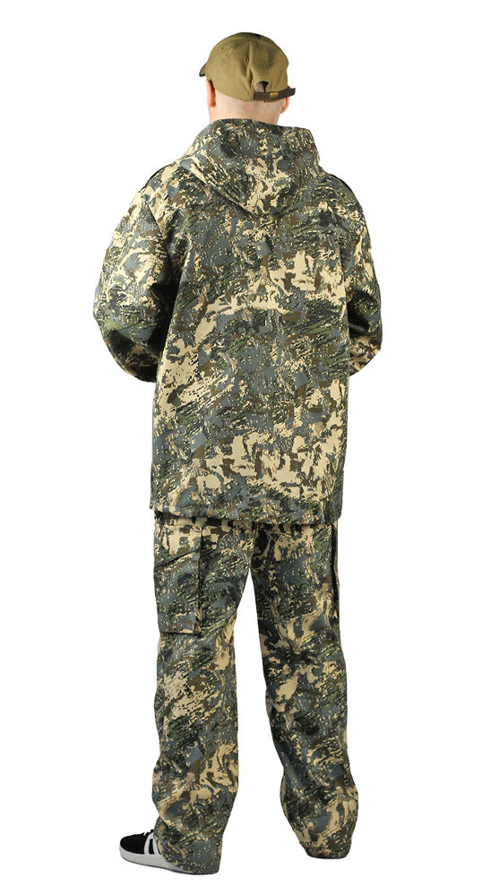 Костюм "ТУРИСТ 2" куртка/брюки цвет: камуфляж "Сетка серый", ткань: Твил Пич