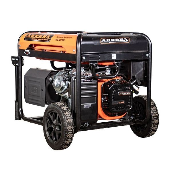 Генератор бензиновый AURORA AGE 7500 DSX (380В, макс.6,5кВт, ном.6кВт, 25л, электростартер, гарантия 1 год, вес нетто/брутто 86/95кг)