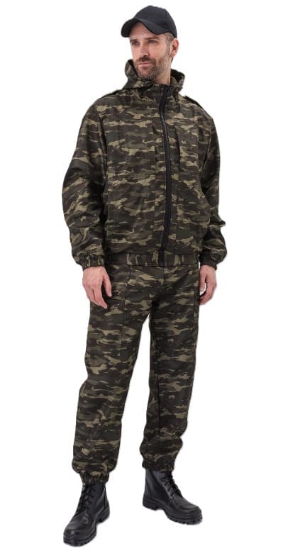 Костюм "КАСКАД" куртка/брюки, цвет: камуфляж "Лазурит", ткань: Полофлис