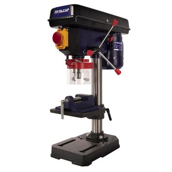 Станок сверлильный ПУЛЬСАР СС 400 (400Вт, 13мм, 5 скоростей, 580-2650 об/мин, коробка, 16 кг) + тиски