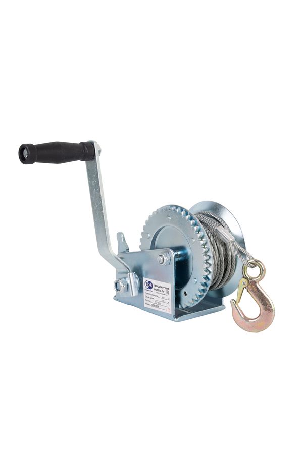 Лебедка ручная TOR ЛФ-1000 (FD) г/п 0,4 т длина троса 10 м