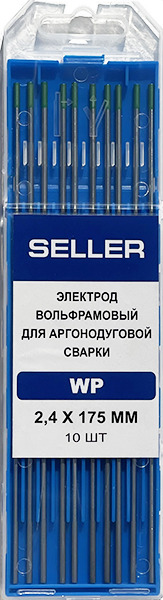 Электроды вольфр. WP д.1,0мм (Al/Mg сплавы, AC, I=175мм)