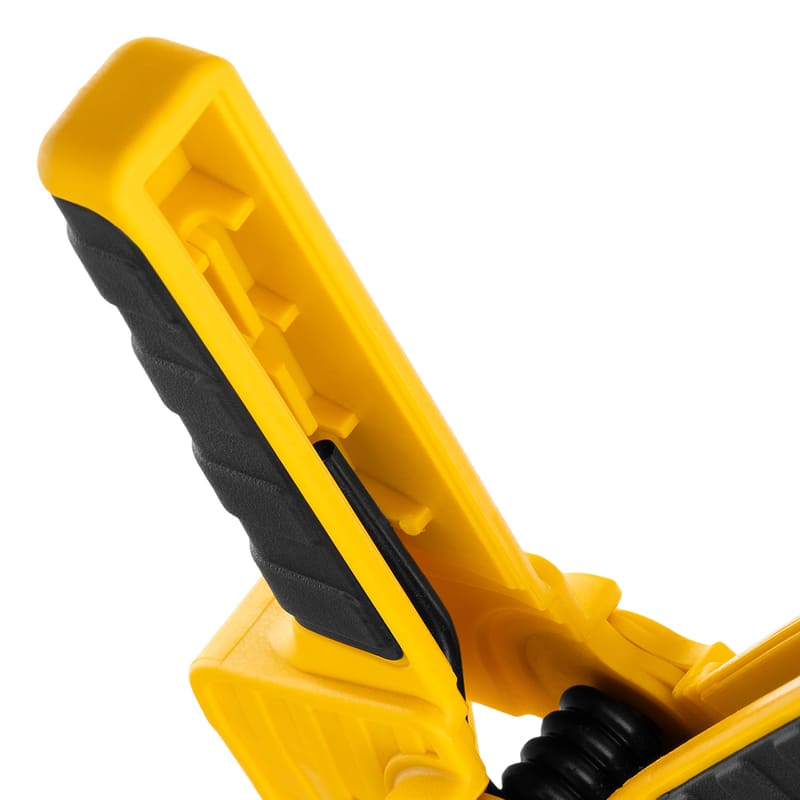 Струбцина DENZEL клещеобразная, удлиненная, 75 х 110мм, двухкомпонентные рукоятки