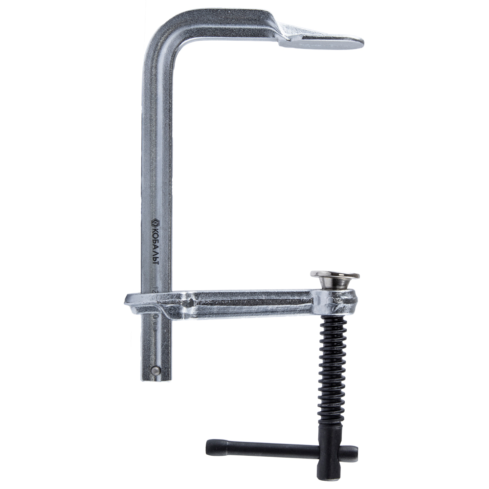 Струбцина F-образная КОБАЛЬТ, кованая, 80 x 120мм, усилие 250кгс (конст. сталь)