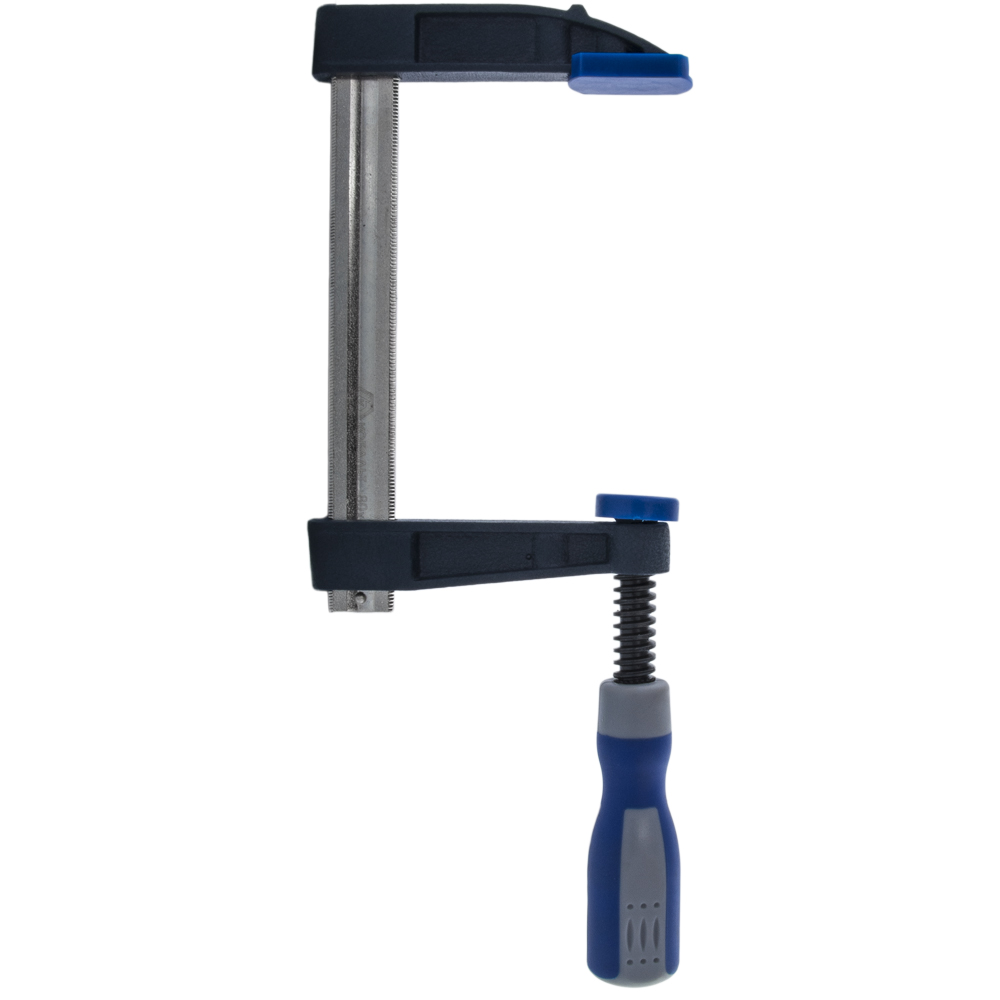 Струбцина F-образная КОБАЛЬТ 80 x 120мм, усилие 270кгс (чугун, сталь 45)