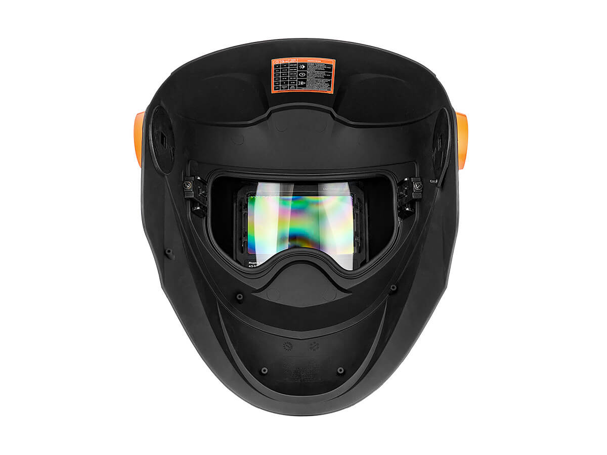 Маска сварщика (СВАРОГ) TECH SPARX M TRUE COLOR PLUS (100*60) (чёрный-оранжевый)