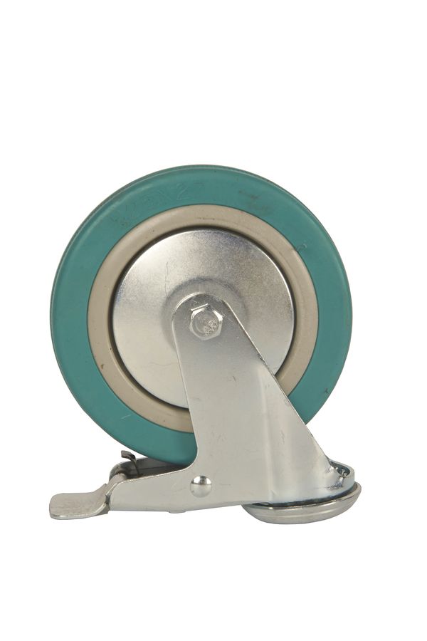 Колесо аппаратное поворотное SChgb 55 125 мм под болт с тормозом (N)