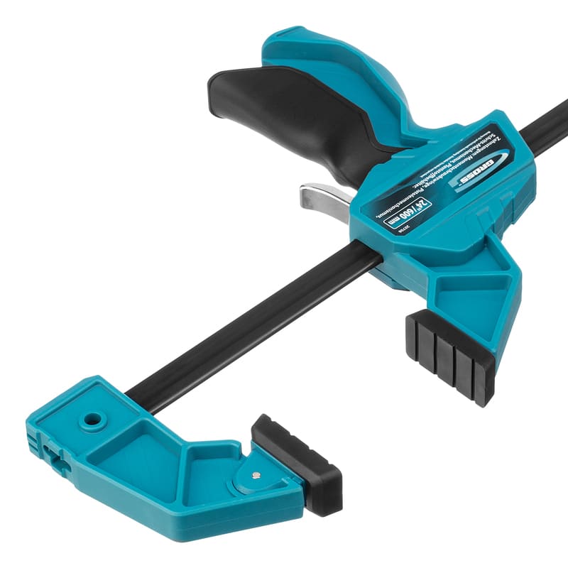 Струбцина GROSS реечная быстрозажимная 600мм (24"), пистолетного типа, пошаговый механизм, пластиковый корпус