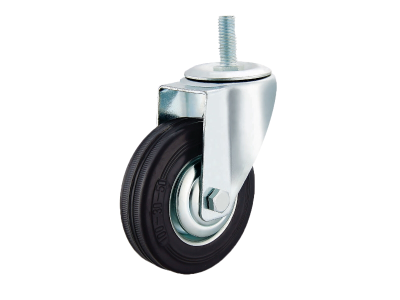 Колесо поворотное SCt 80 200 мм резина с болтом (F)