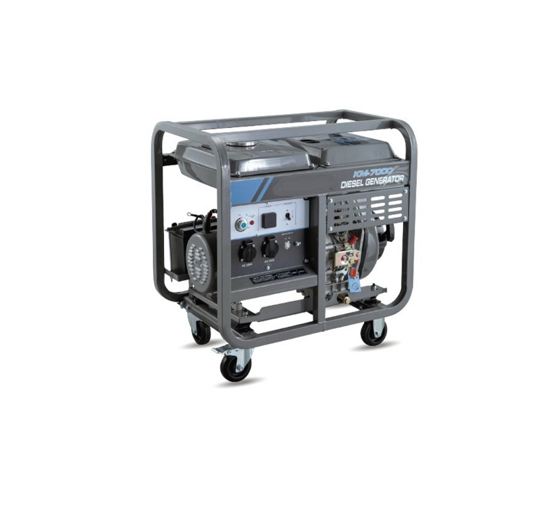 Генератор дизельный TOR KM7000D 7,0 кВт 220В с электростартером и колесами