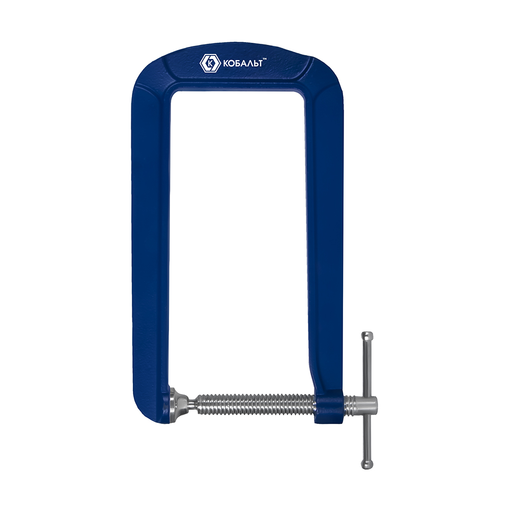Струбцина КОБАЛЬТ G-образная ГЛУБОКАЯ, 200мм, глубина зажима 205мм, усилие 90кгс