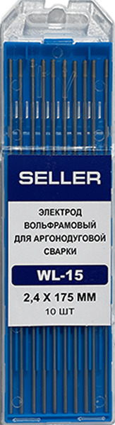 Электроды вольфр. WL-15 д.4,0мм (универсальн, AC/DC, I=175мм)