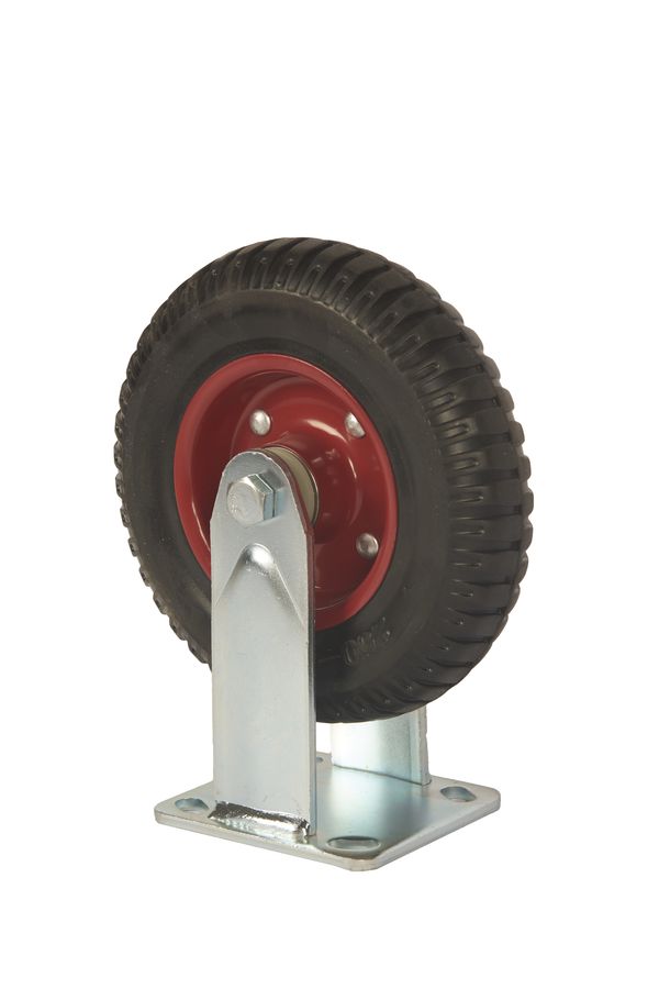 Колесо большегрузное неповоротное PF 200 200 мм резина с протектором (F)